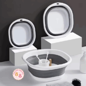Chậu gấp gọn silicon đa năng.Thau gấp gọn giặt quần áo,rửa tay rửa mặt chậu tắm cho bé tiết kiệm diện tích 88331