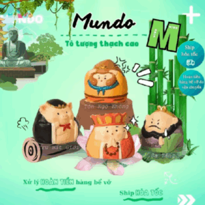 Tô Tượng Thạch Cao Tây Du Ký Bản Béo Ú, Tôn Ngộ Không,... Size M, Tượng Thạch Cao MUNDO