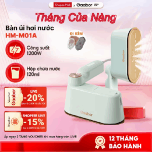 Bàn ủi hơi nước cầm tay Gaabor HM-M01A 2in1 thích hợp cho mọi loại vải bàn là cầm tay bàn ủi hơi nước dung tích lớn