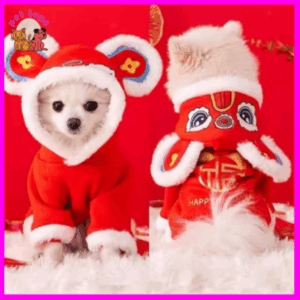 Quần áo chó mèo - Áo Kỳ Lân mặc tết cho thú cưng - quần áo tết thú cưng - Pet Toys