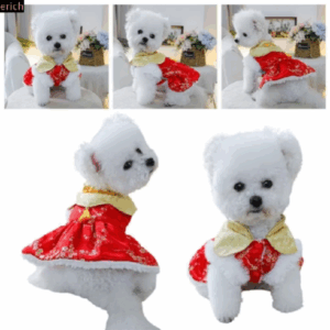Kopida Năm Mới Cho Thú Cưng, Áo Vest Ấm Áp Cho Mèo Sáng Tạo Flannel, Trang Phục Thú Cưng Sang Trọng Với Tua Rua Chống Gió Quần Áo Thú Cưng Đường Đồ Dùng Cho Thú Cưng