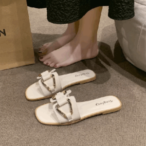 Size 35-42 Size Lớn Giày Nữ Mũi Vuông Dép Pháp Dép Mặc Bên Ngoài Thời Trang Phiên Bản Hàn Quốc Dép Giày Nữ Giày Sandal Giày Đế Bằng Dép Nữ Dép Nữ Dép Nữ Dép Nữ Dép Dép Đế Bằng Thấp