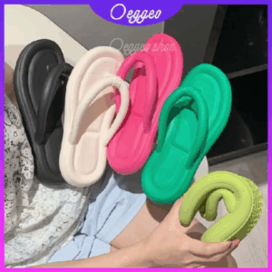 oeggeo store Dép Xỏ Ngón Nữ Đế Bằng Màu Sắc Ngọt Ngào Cho Nữ Dép tông nữ Dép cao su cho nữ dép Lào Dép đế bánh mì dép chéo nữ Tông trắng Dép sục nữ Dép Nữ Xinh Hàn Quốc Dép kẹp bánh mì nữ Dép