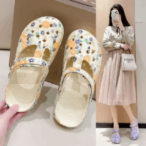 Giày có lỗ Dép nữ Dép che lỗ Giày y tá Bên bờ biển Ngoài trời Giày công dụng kép Giày lỗ nữ 2025 Giày đi biển Dép nữ Dép che lỗ Giày y tá bên bờ biển Giày ngoài trời Giày công dụng kép