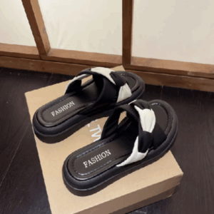 Giày Nữ Phong Cách Mới Dép Đeo Chéo Bên Ngoài Dép Nữ Giày Dép Nữ Giày Sandal Giày Đế Bằng Giày Sandal Nữ Dép Đế Bằng Giày Sandal Thấp Gót Dày