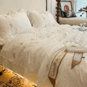 Bộ Chăn Ga Gối Đệm Hoa Lãng Mạn Kiểu Pháp Bộ Chăn Ga Gối Đệm Bông Cao Cấp Bộ Chăn Ga Gối Ngủ Trần Bộ Chăn Ga Gối Đệm Bộ