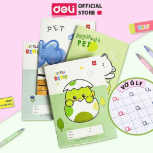 Combo 10 Vở Ô Ly Deli - Tập Vở 4 5 Ô Ly - Vở Học Sinh 48 80 Trang Nhiều Mẫu Mã Cute - Đồ dùng học tập