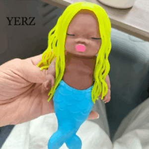 Đồ chơi bóp búp bê trẻ em bằng da đen YZ, Đồ chơi búp bê trẻ em Fidget giải nén đuôi cá, Đồ chơi cảm giác Mô phỏng nhào Đồ chơi búp bê trẻ em bằng da ngộ nghĩnh Đồ chơi trẻ em