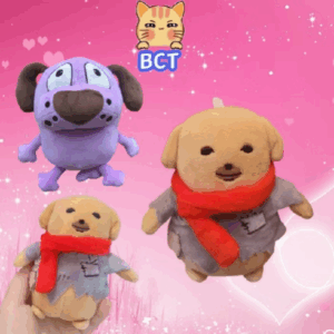 Bct Kawaii Puppy Đồ chơi sang trọng Chó hèn nhát Can đảm Đồ chơi sang trọng Chó dễ thương Đồ chơi nhồi bông Động vật nhồi bông Đồ chơi sang trọng Quà tặng trẻ em Đồ chơi trẻ em Sang trọng Mềm