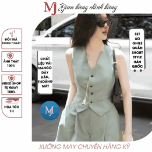 Set bộ nữ đi chơi sang chảnh - Set Gile quần short cá tính -Bộ đồ nữ mùa hè thời thượng , trẻ trung , sành điệu 1