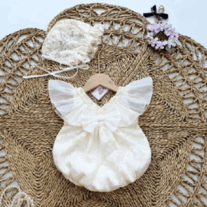 Đồ sơ sinh Bodysuit cho bé gái sơ sinh kèm mũ bé gái 1 2 tuổi MINTSCLOSET Mint's Closet - BS6425