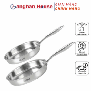 Chảo Inox 5 Lớp Liền Khối 24 - 28cm GUME Hàn Quốc - Gia Dụng Cường Thắng