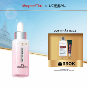 Serum Glycolic Melasyl 8% [Melasyl+Glycolic+Niacinamide] dưỡng sáng da, mờ thâm mụn & nám Loreal Paris