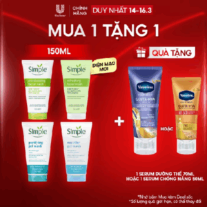 [DIỆN MẠO MỚI] Sữa Rửa Mặt Simple lành tính và hiệu quả cho mọi loại da 150ml
