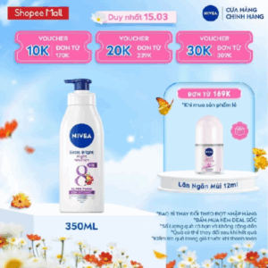 Sữa Dưỡng Thể NIVEA Sáng Da Ban Đêm từ 8 Super Foods (350 ml) – 98412