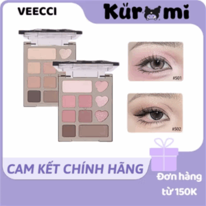 [HỎA TỐC VEECCI] Bảng Phấn Mắt 10 Ô VEECCI Mini Bỏ Túi Phấn Mắt Hồng Nhũ Lâu Dài Mịn Lì Dễ Tán MINI 4.2g Kuromi Cosmetic