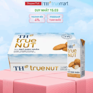 Thùng 48 hộp sữa hạt hạnh nhân TH true NUT 180 ml (48 Hộp)
