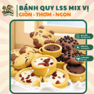BÁNH QUY LSS MIX 5 VỊ - SOCOLA / BƠ / DÂU/ VIỆT QUẤT / VANI - PAM FARM - Siêu Ngon, Siêu Ghiền