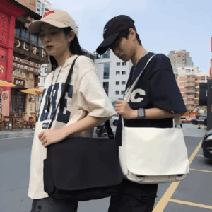 Túi đeo chéo nam nữ vải canvas phong cách unisex trẻ trung đi học đi chơi đựng sách vở đồ dùng