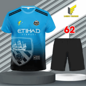Bộ quần áo đá bóng, đồ đá banh Man City thun lạnh cao cấp, đồ thể thao nam nữ